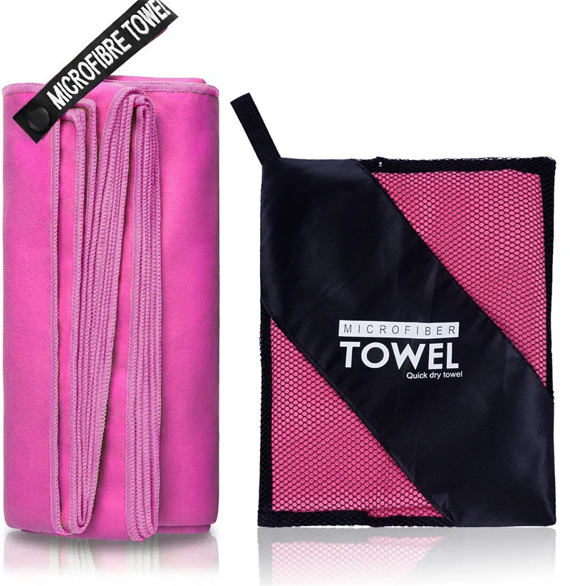 Microfiber Quick Dry Gym Towel Silver ION OdorFree Absorbent Fiber Fast Drying Workout Gear for Body Sweat Working Out