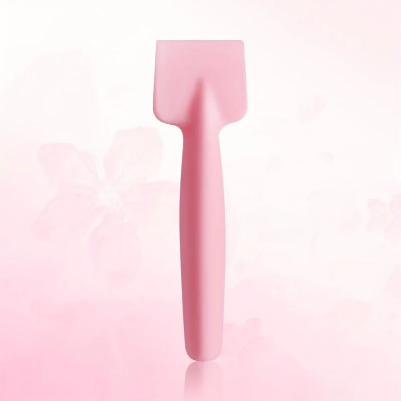 3Pcs Pink Silicone Facial Mask Brush with Spatula Shovel Type Design for Even Application Face Sensitive Skin Skin Care Tool