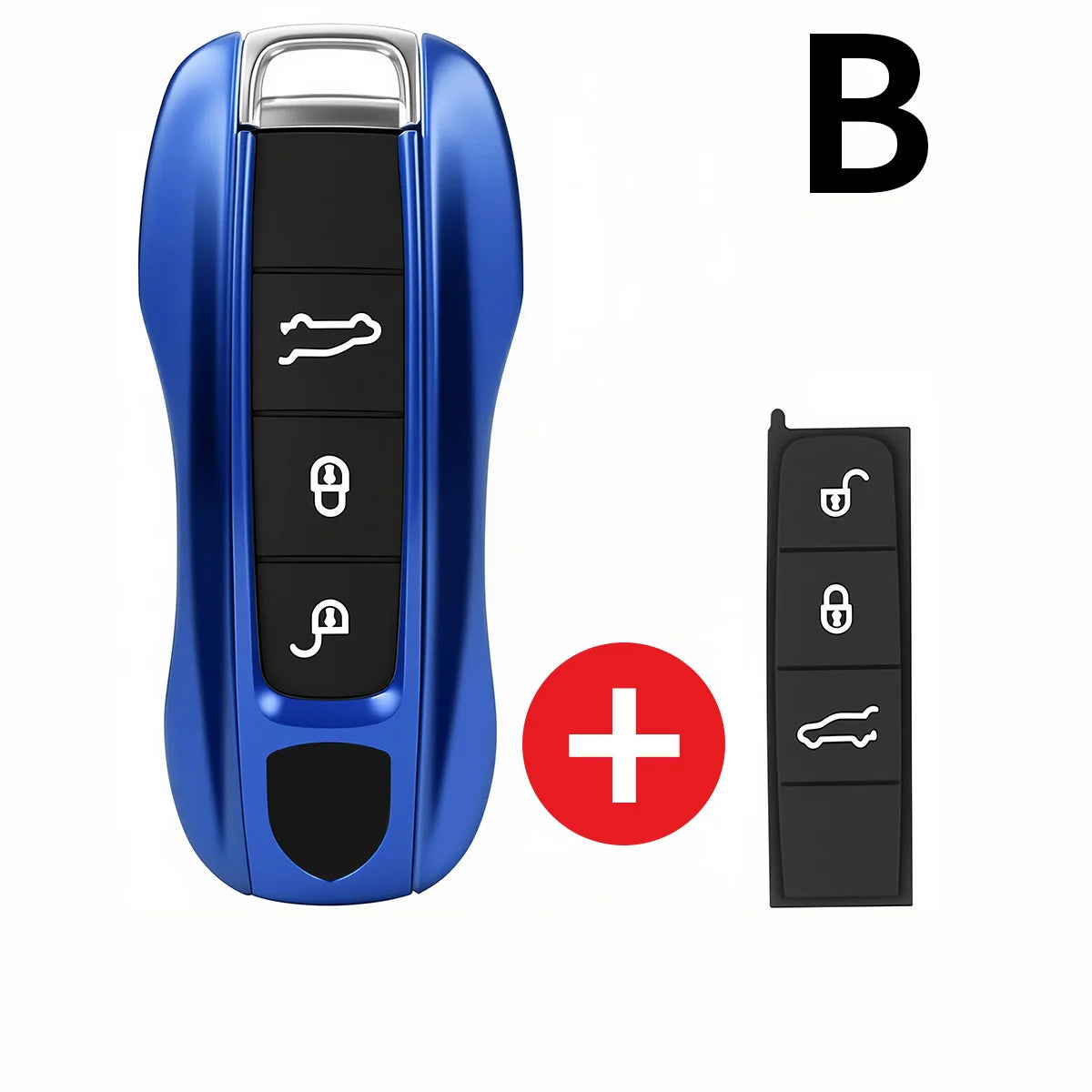 For Porsche Panamera Carrera Macan Boxster Cayman Cayenne Taycan 911 970 981 991 Car Smart Remote Key Case Fob Covers Set Shell