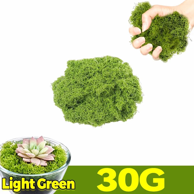 Artificial Green Plants Eternal Life Moss DIY Craft Faux Preserved Plant Moss Lawn Mini Landscape Fake Grass Plant Potting Decor