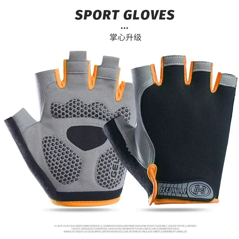 Boxing Gloves for Men Women Fingerless Cycling Motorcyclist Mtb Bicycle Gloves Gym Yoga Fitness Training Exercise Mitten Elastic