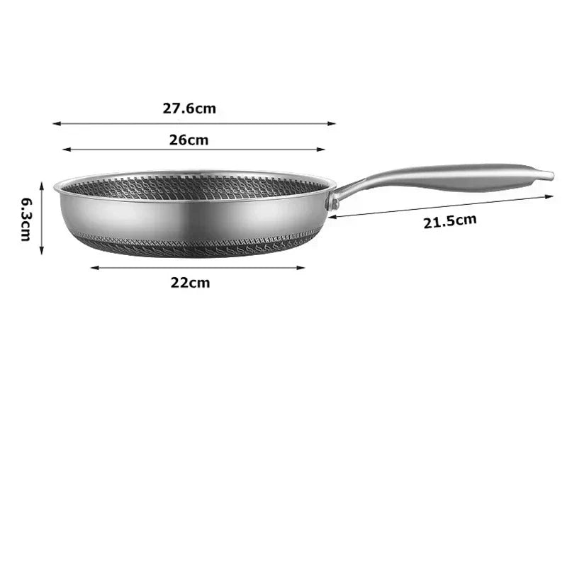 Stainless Steel Honeycomb Frying Pan