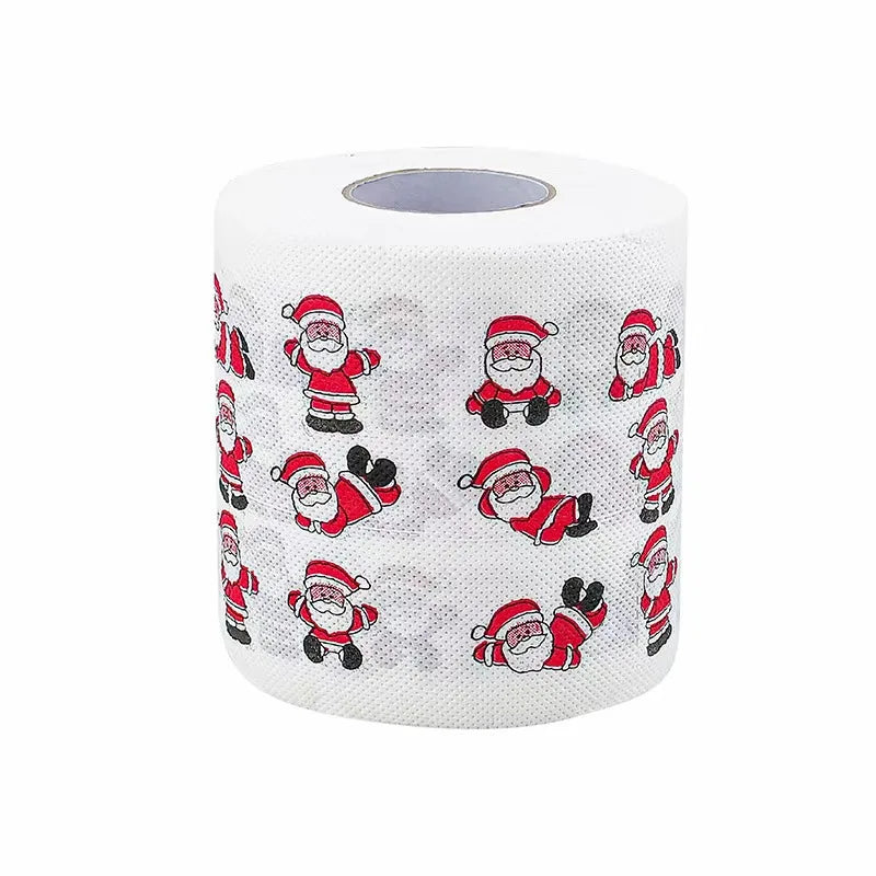 Christmas Toilet Roll Paper, Happy 2026 New Year Supplies, Xmas Tissue Roll Napkin Kitchen Tool, Home Decoration for Holidays