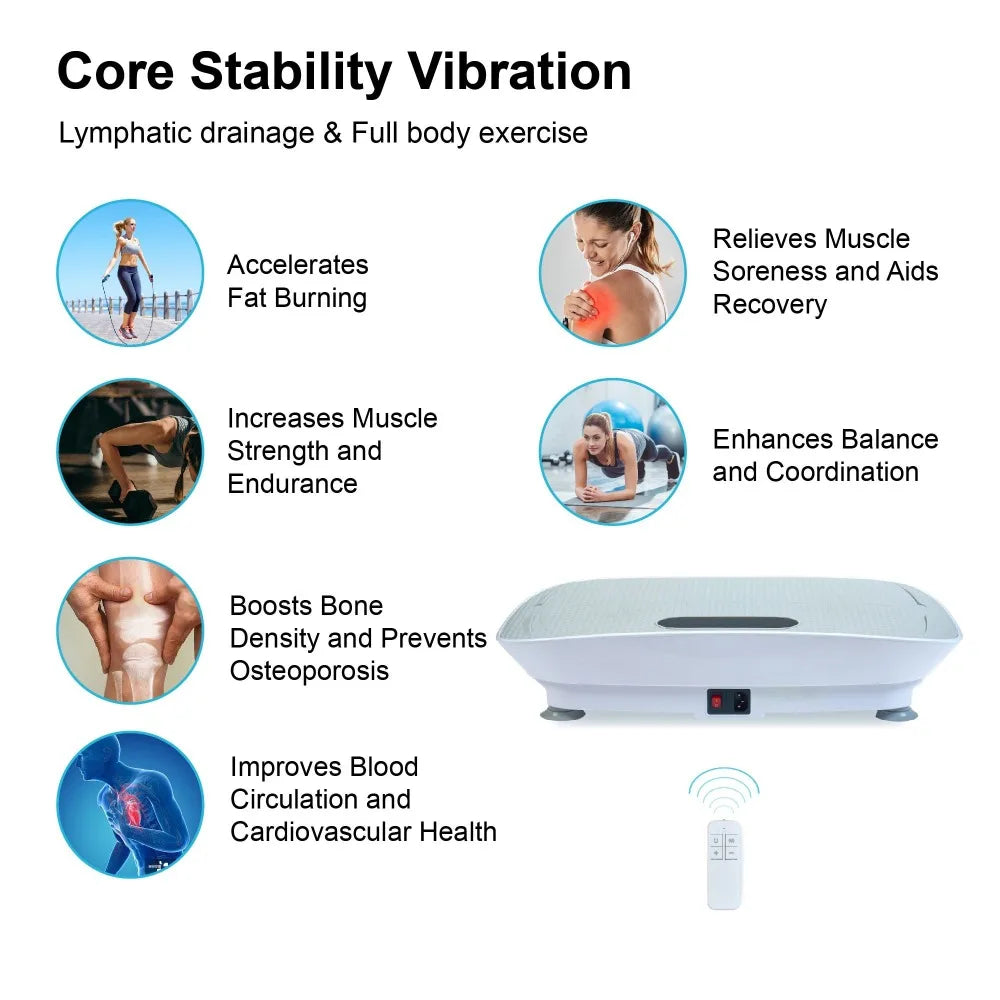 Silent Vibration Platform Crazy Fitness Massage 10-Frequency Weight Loss & Fat Burner Body Shaking Machine For Unisex Grey033,Vibration tablet fitness machine, fat burning fitness shaping machine, portable fitness equipment