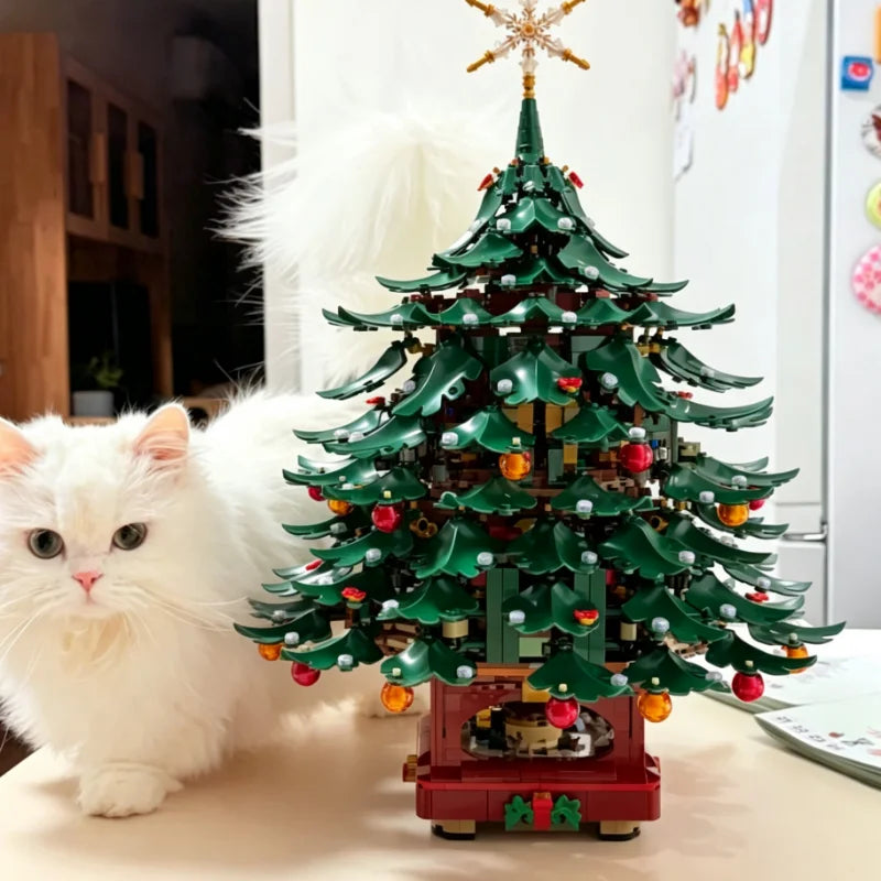 2026 Fresh Launch 3171PCS Christmas Tree Building Bricks DIY Model  Household Decor Xmas Birthday Presents Christmas Toys gifts