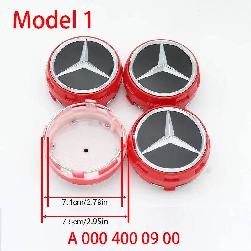 4Pcs 75mm Car Wheel Center Hub Caps Cover For Mercedes Benz Amg B/C/E/S Class A Class C200L GLC GLK CLA W163 W166 W221 Accessory