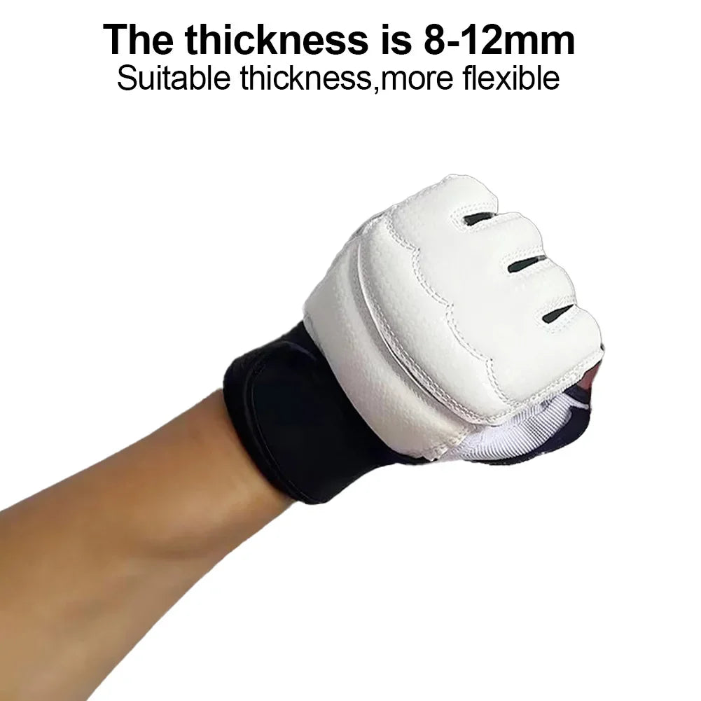Half Finger Boxing Gloves PU Leather MMA Fighting Kick Boxing Gloves Karate Muay Thai Training Workout Gloves Kids Men