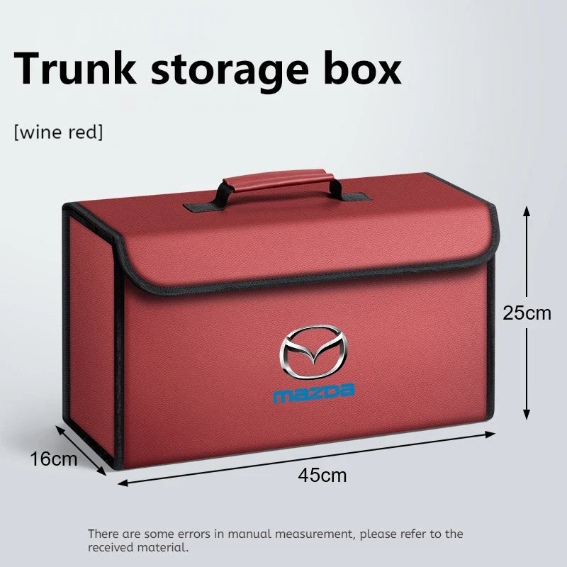 Car Trunk Storage Box Organizer For Mazda 2 3 5 6 CX-60 CX-90 CX-70 CX-7 Foldable Stowing Tidying Bag Container Bag Accessories