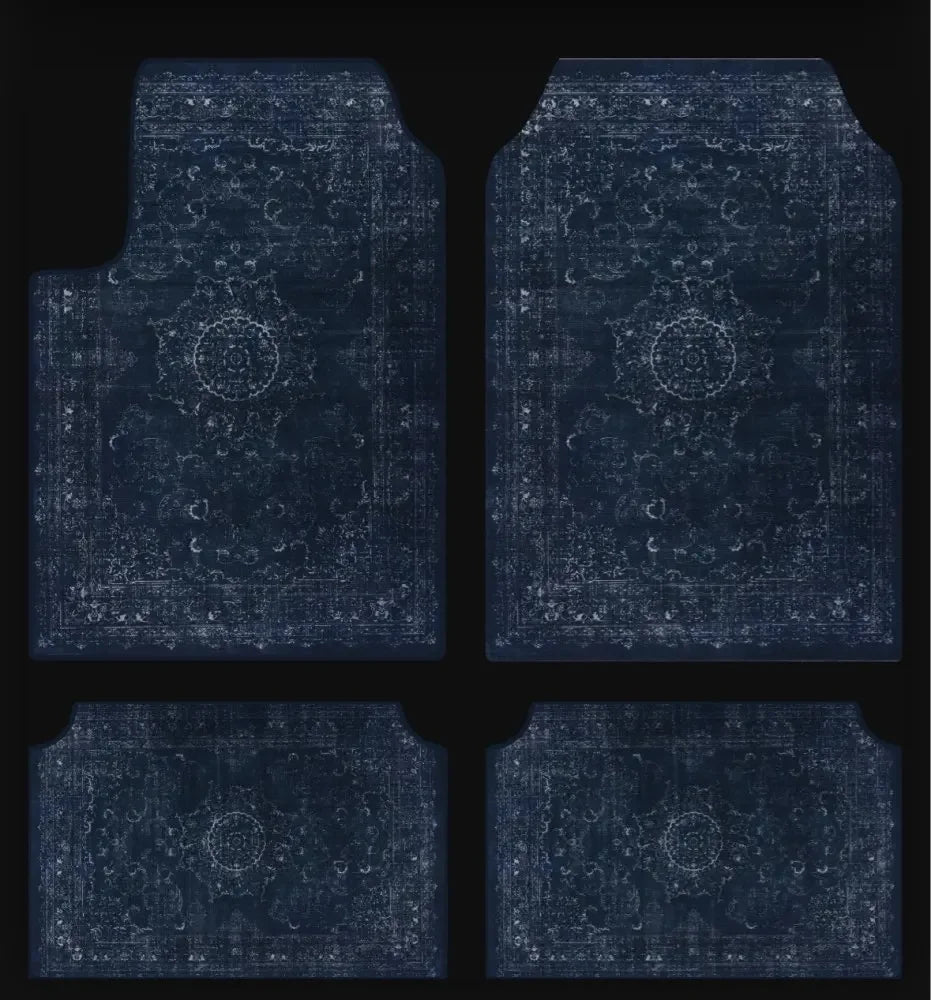 Set of Bohemian Style Floor Mat Universal Size Car Foot Mat American Retro Rugs for Bedroom Home Anti-slip Soft Rug