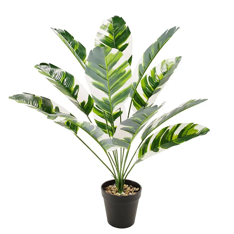 65cmPlantain Palm Simulated Potted Plant Artificial Plants Garden Room Decoration Fake Flower Leaf Bonsai Outdoor Party Ornament