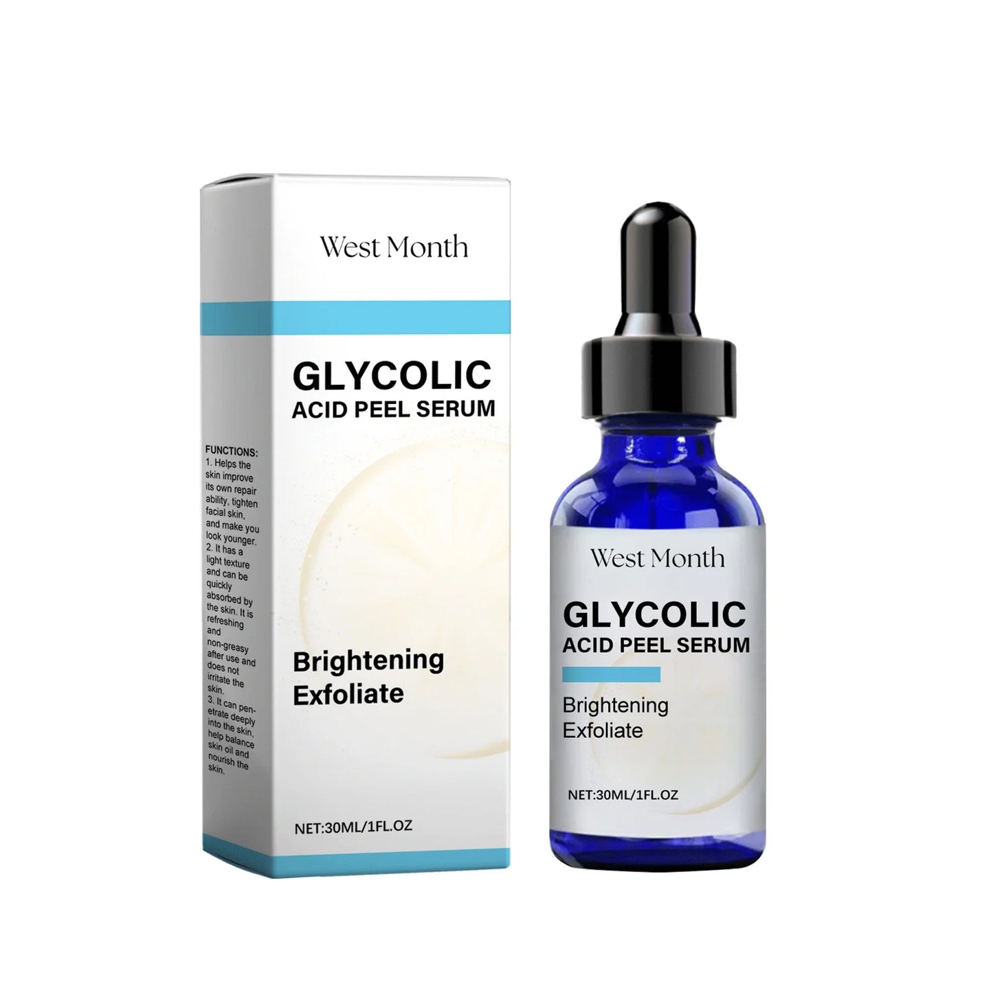 Glycolic Acid Peel Serum Exfoliating Minimizing Pores Reduce Acne Repair Moisturizer Brighten Nourish Whitening Beauty Skin Care