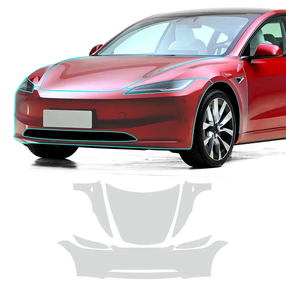 For Tesla Model 3 Y X S 2016-2023 3 Highland 2024 Pre-cut Car Body TPU Transparent Car Protective PPF Scratch Resistant Film