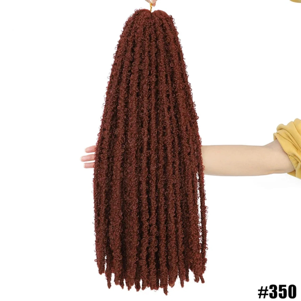 12 -36 Inch Butterfly Locs 1-8 Packs Faux Locks Crochet Hair Extensions Soft Locks Curly Braid Synthetic Hair For Women