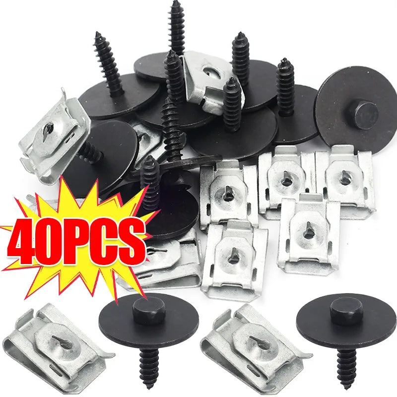 For BMW Bumper Fender Liner Screw Grommet Kit Under Engine Splash Guard Retainer Clip Metal Fastener Bolt Nut Set OE 07146951655