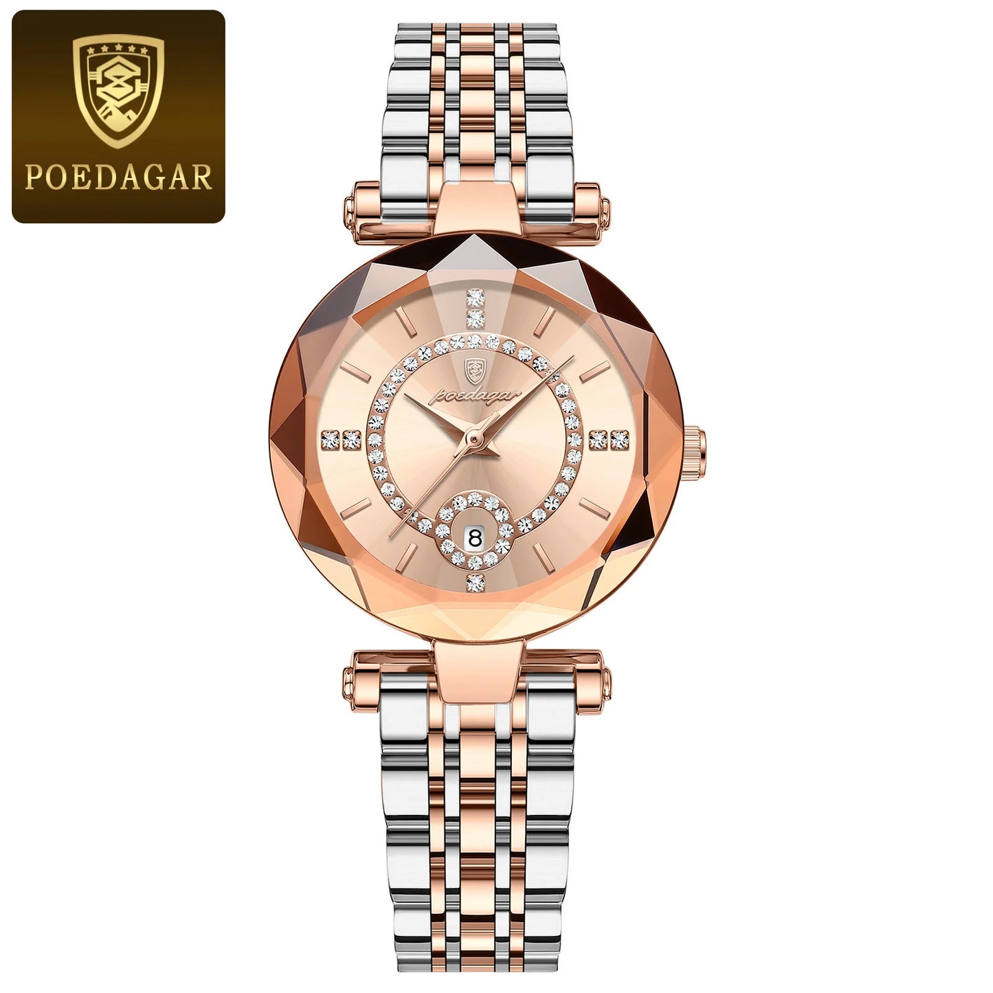 POEDAGAR Luxury Brand Women's Watches Waterproof Stainless Steel Date Ladies Wristwatch Fashion Elegant Quartz Woman Watch Reloj