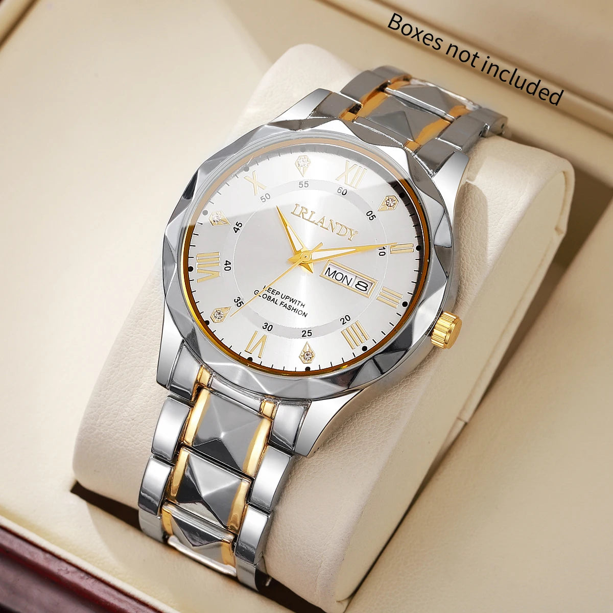 Luxury Men Business Watches Fashion Stainless Steel Band Roma Dial Quartz Watches for Men Clock Reloj Hombre（Without Box）