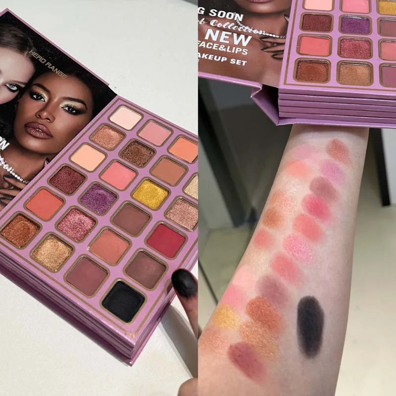 78-Color Makeup Palette, Waterproof Matte Shimmer, Eyeshadow Blush Highlight Contour Lip Set, Daily & Christmas Gift