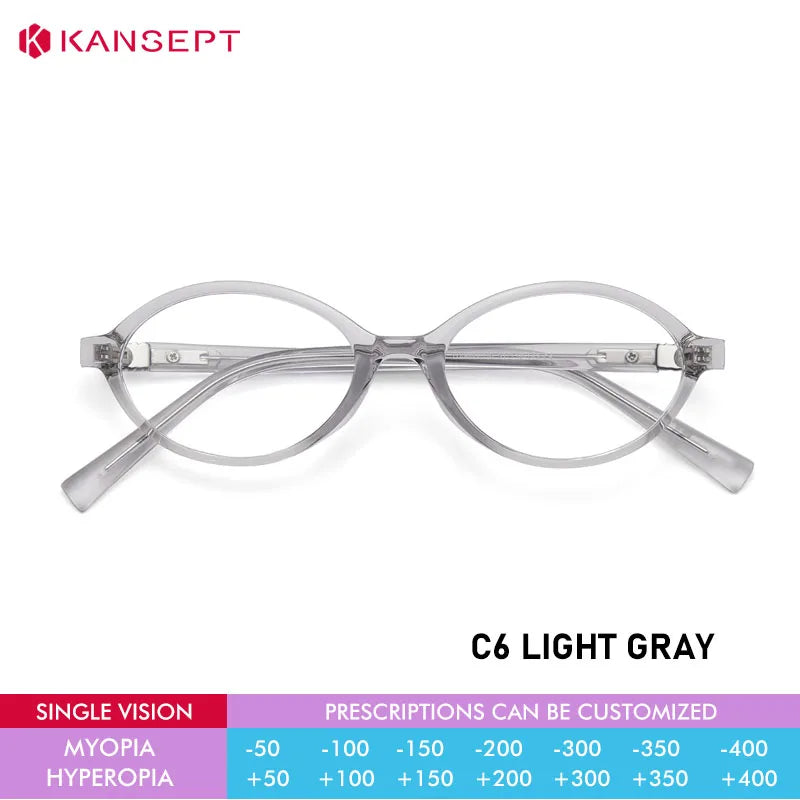 KANSEPT Women's Eyeglass Frame Optical Lenses Grade Glasses Prescription for Eyepieces in Trend Anti-Glare Lenses and Blue Light