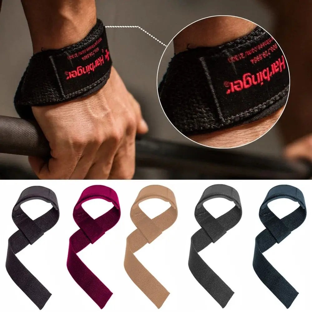 1Pc Gym Bodybuilding Lifting Grip Belt Wrist Support Sport Fitness Straps Wrist Wraps Anti-Slip 3.8*63cm Weightlifting Hand Belt
