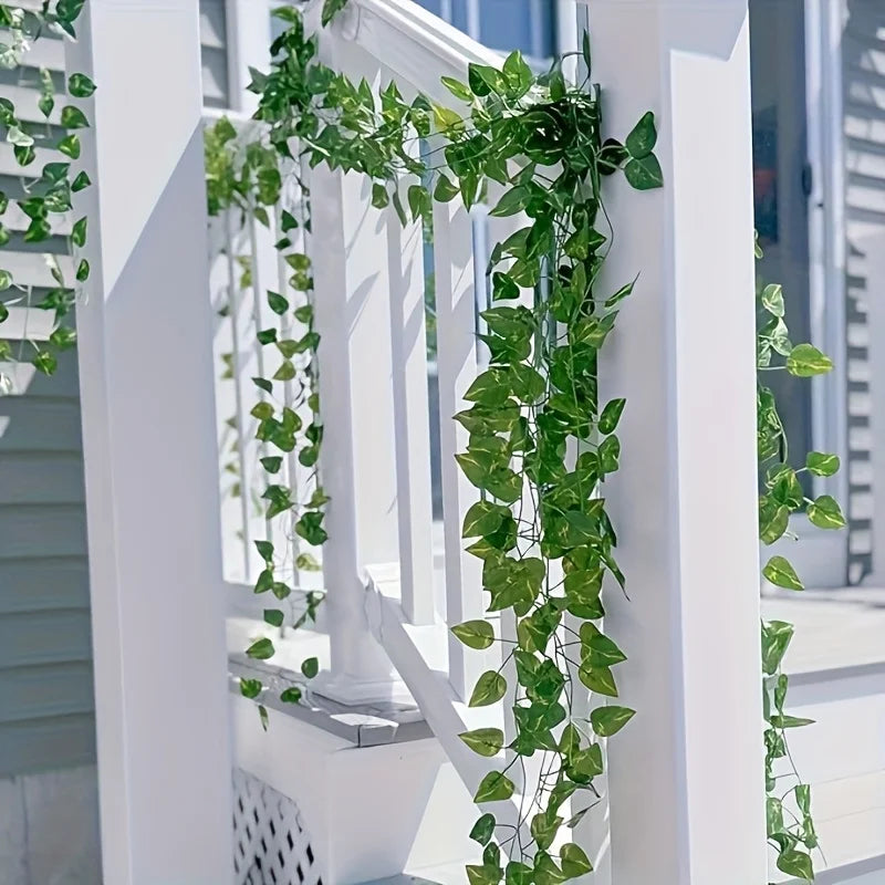 3pcs Artificial Green Ivy Vine Lifelike Faux Hanging Plant for Bedroom Wall, Wedding Indoor Outdoor Decor, Patio Decoration