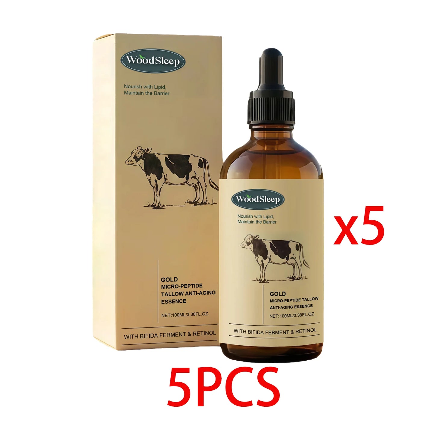 Beef Tallow Nourishing Serum Moisturizing Skin Soothing Glowing Soft Rejuvenation Hydrating Face Serum Anti Wrinkle Daily Care