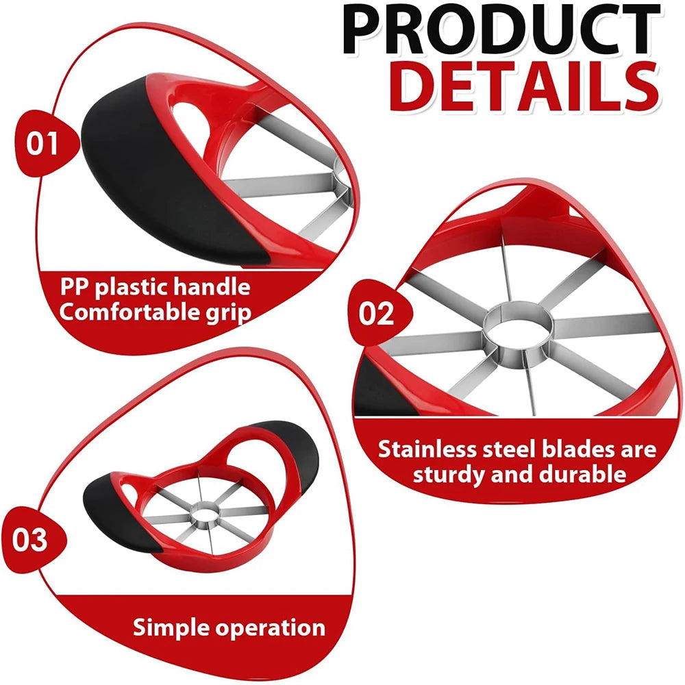 Stainless Steel Apple Slicer & Corer, Super Sharp Apple Cutter Peeler, Multifunctional Kitchen Tool for Fruit Cutting
