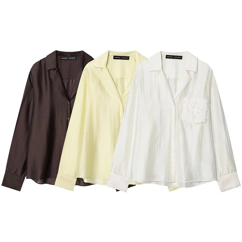 2026 New Women's Spring Shirts Fashion Loose Elegant Office Shirts Chic Street Comfort Youth Travel Holiday Shirt Tops