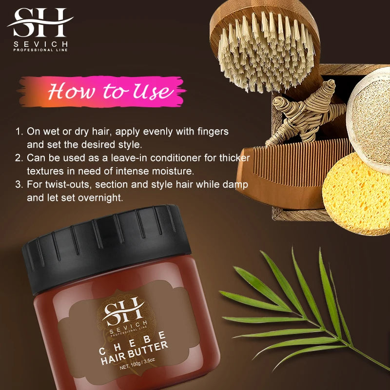 Africa Crazy Chebe Hair Butter Traction Alopecia Anti-break Hair Growth Products Moisturize Repair Dry Hair Mask Beauty Health