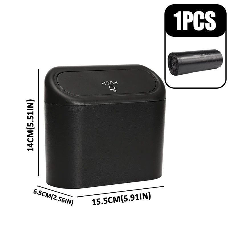 ABS square garbage bin, car mini garbage bin, suspended car dust storage box