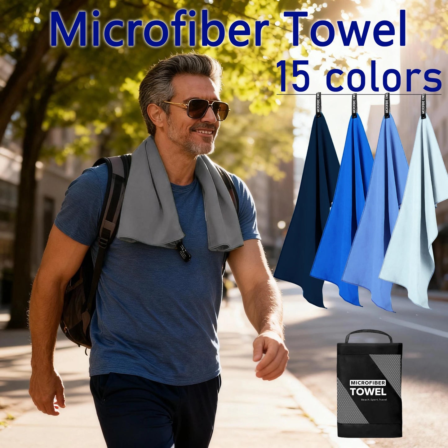 Super Absorbent 2PCS Towel Fast Drying Sports Towel Suitable Swimming Camping Fitness Breathable Durable Travel Essentials