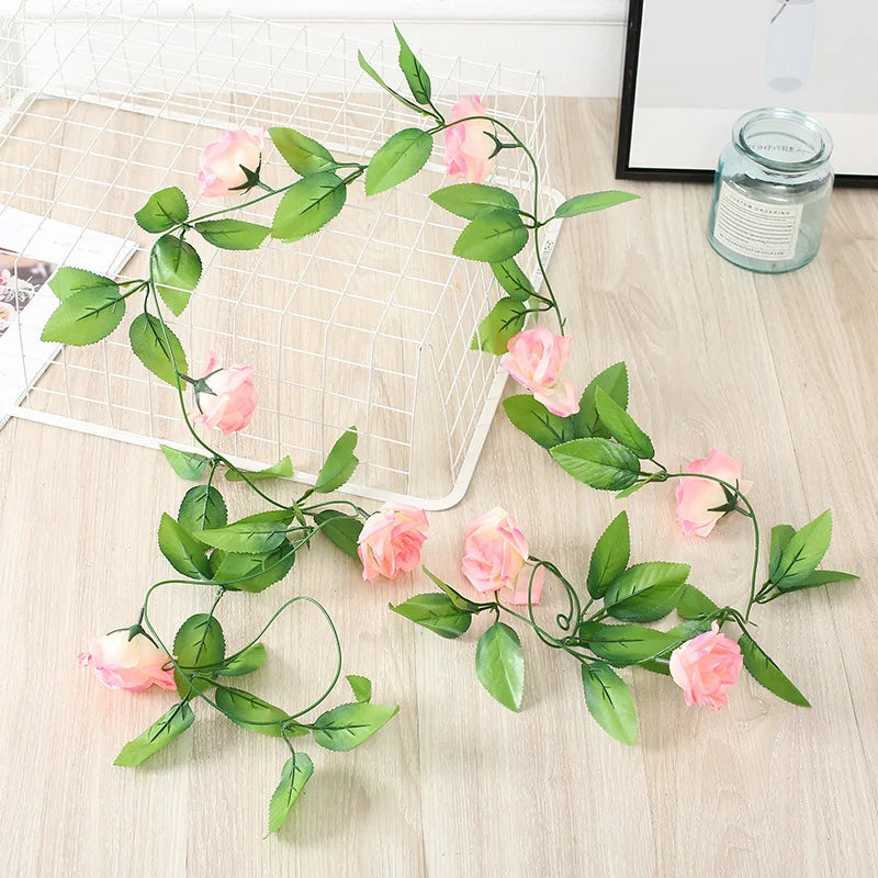 7ft 2m Flower String Artificial Wisteria Vine Garland Plants Foliage Outdoor Home Trailing Flower Fake Flower Hanging Wall Decor