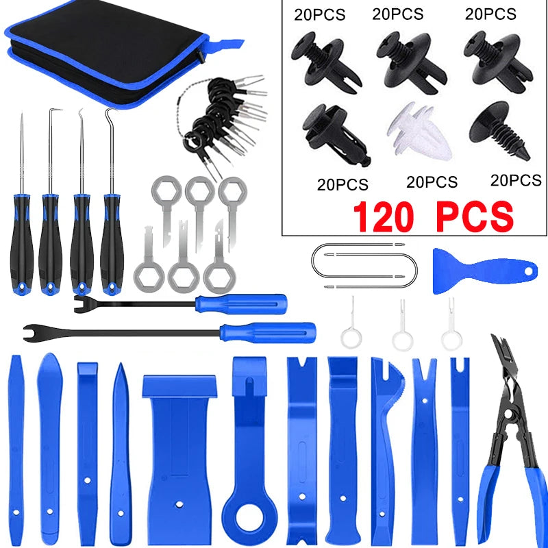Car Interior Disassembly Tool Trim Removal Tools Kit Auto Removal Tool Kit Door Panel Radio Stereo Audio Dash Terminal Removal