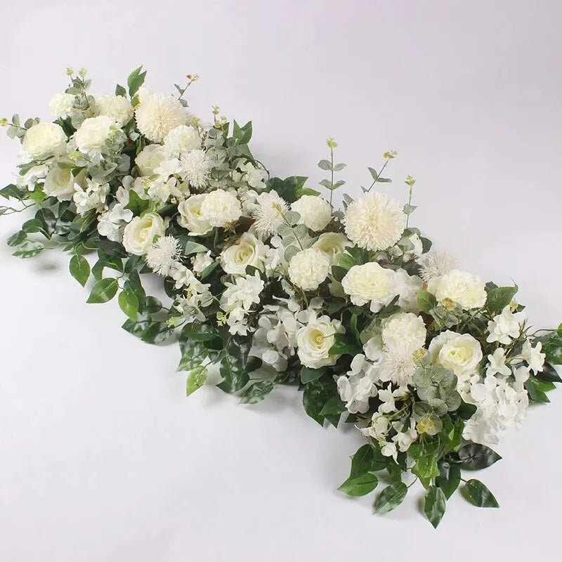 White Rose Floral Row