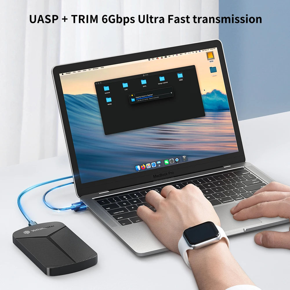 Yottamaster 2.5 Inch HDD Case External SSD Hard Drive Case SATA to USB 3.0 HDD Enclosure for PC Laptop 6Gbps Storage Case Type C