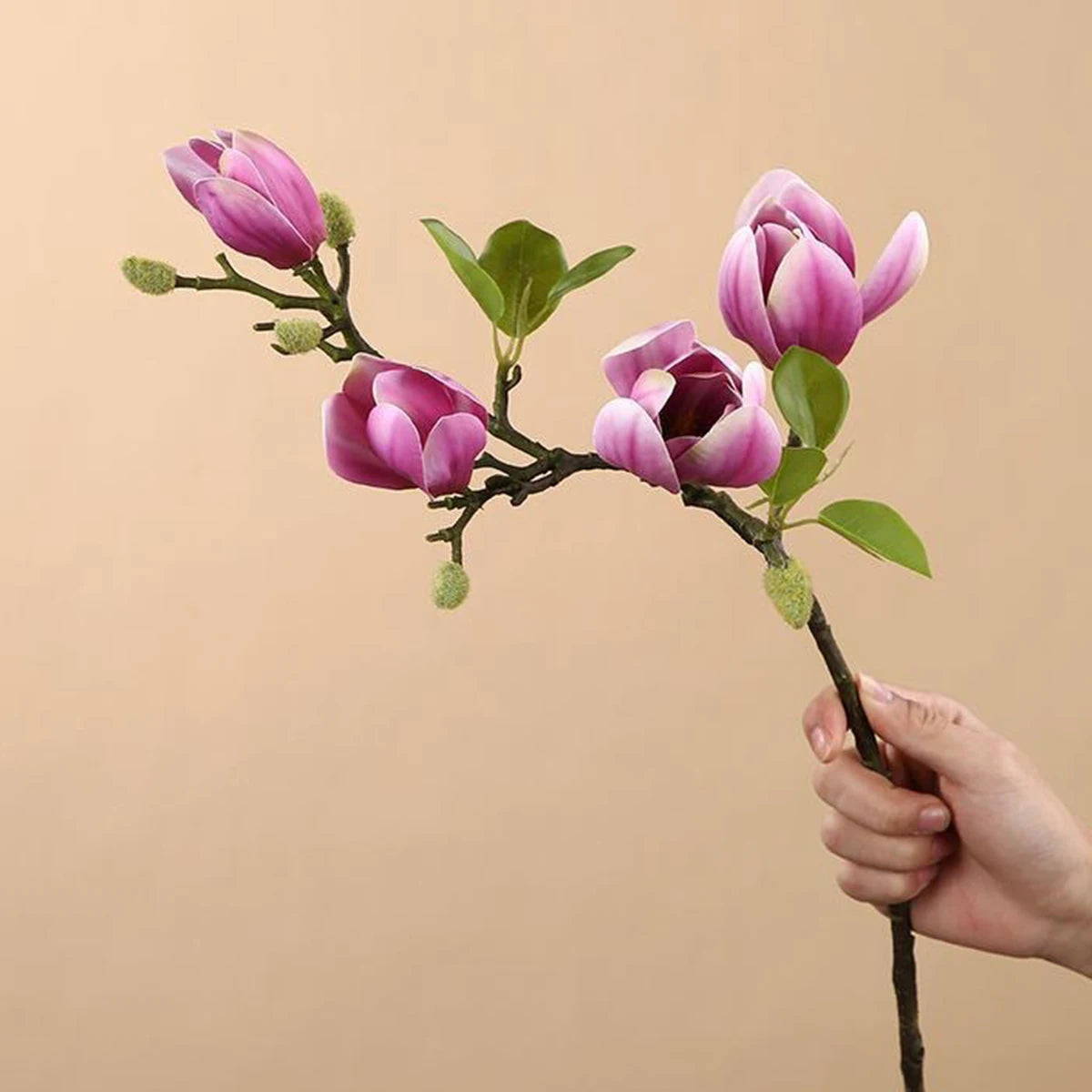Artificial Flower Silk Magnolia Bouquet Diy Photo Props Wedding bridal bouquet Table Party Vase Home Outdoor Garden Decoration