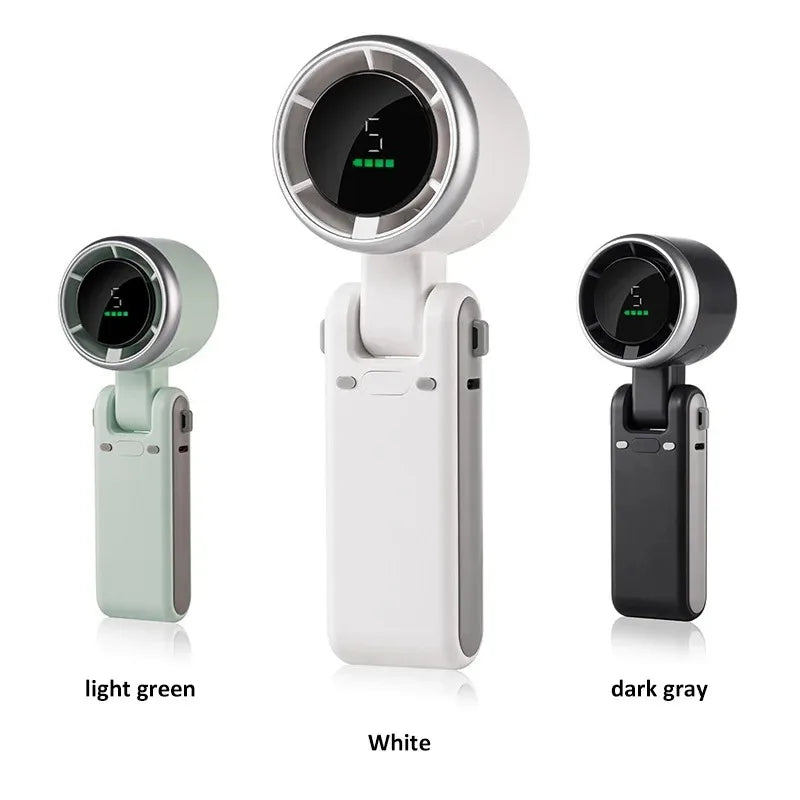 Turbine Mini Handheld Fan Portable Usb Rechargeable Foldable Desktop Table Fan Multifunctional For Outdoor Travel Use