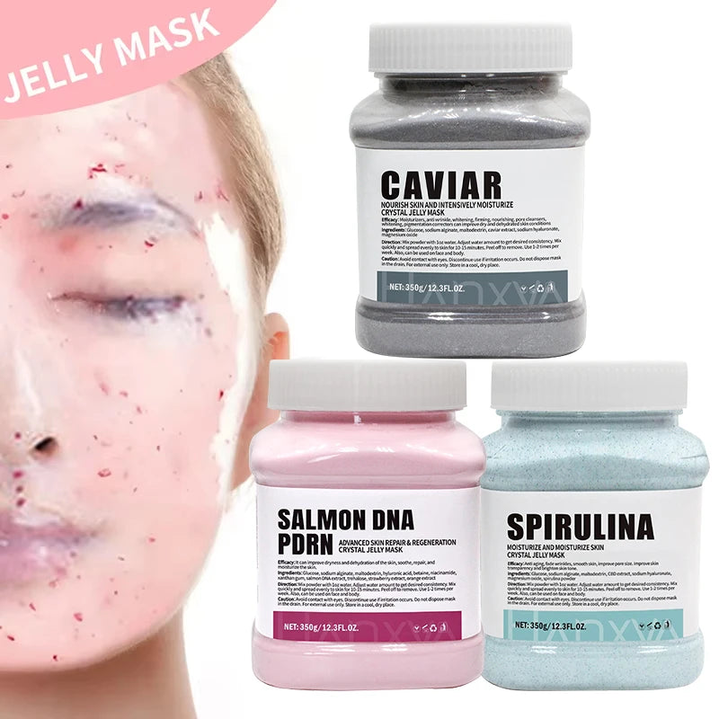 Salmon DNA PDRN Crystal Soft Mask Powder Hyaluronic Acid Jelly Mask Deep Hydration Improves Skin Elasticity Unisex Skin Care