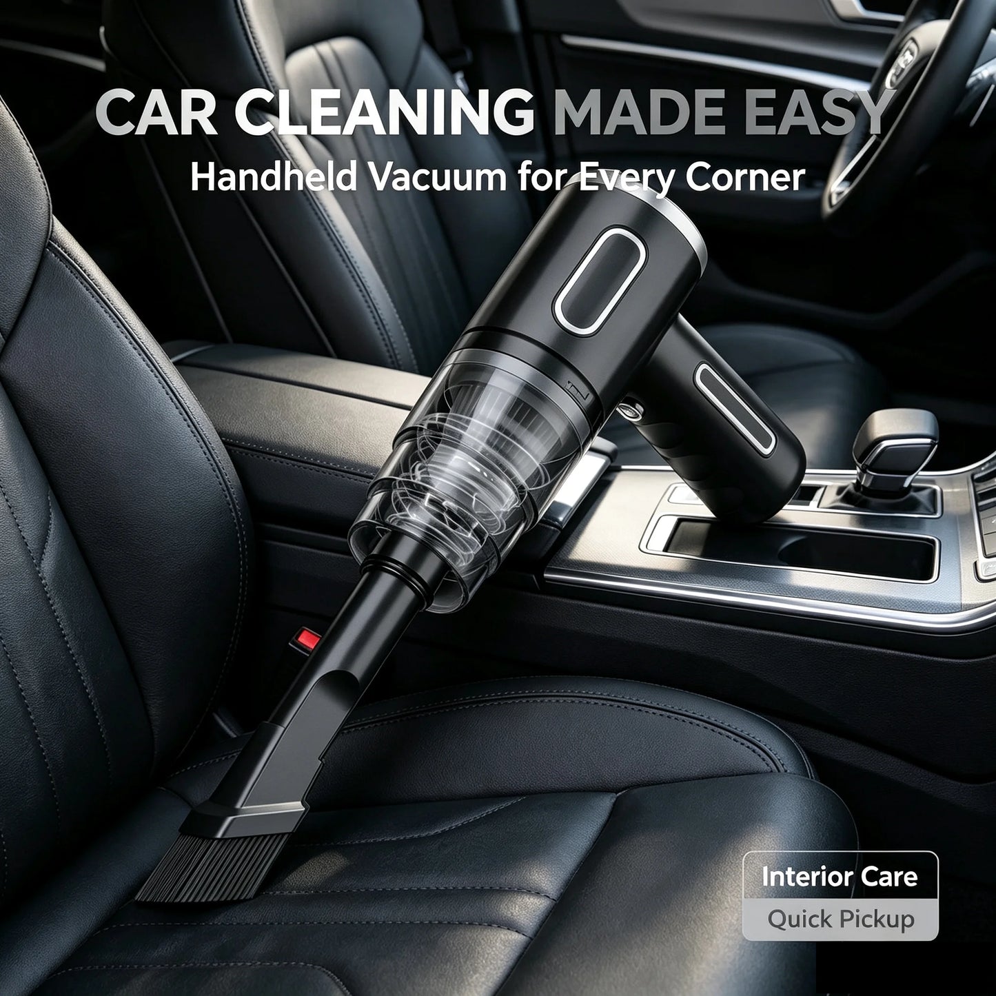 Wireless Handheld Car Vacuum Cleaner, Ergonomic Handheld Design Mini Cordless Vacuum, 3500Pa Strong Suction Car Home Dual Purpose Vacuum with LED Light, Rechargeable Compact Vacuum for Car Sofa Keyboard Pet Hair Corner Dust D