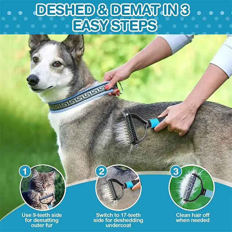 Dog Brush for Pet Hair Remover Grooming Comb - Efficient Hair Removal Tool for Cats And Dogs Pet Hair Brush Accessory
