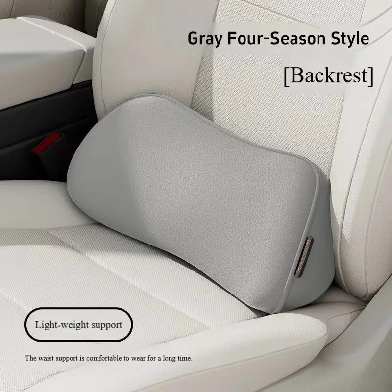 Car Seat Pillow Memory Foam Lumbar Support Breathable Back Protector Suitable for Office Chairs and Car Interior Accessories