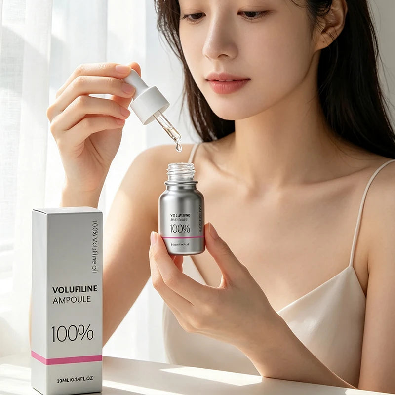 100% Volufiline Ampoule Serum 10ml Plumping Firming Moisturizing Serum Deeply Hydrates Improves Fine Lines Refreshes Non-sticky