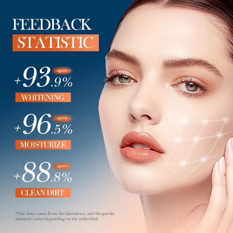 Vitamin C 5Pcs Skincare Set Cleanser Toner Serum Cream Brightening Moisturizing Glow Smooth Pore Care Korean Skincare