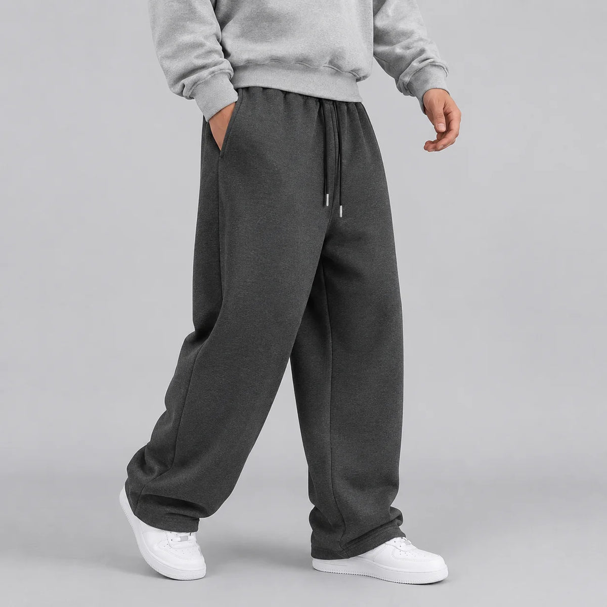 Men's Summer Sweatpants 6 Colors Wide Leg Sports Pants Comfortable Drawstring Elastic Waist Casual Gym Joggers Daily Streetwear