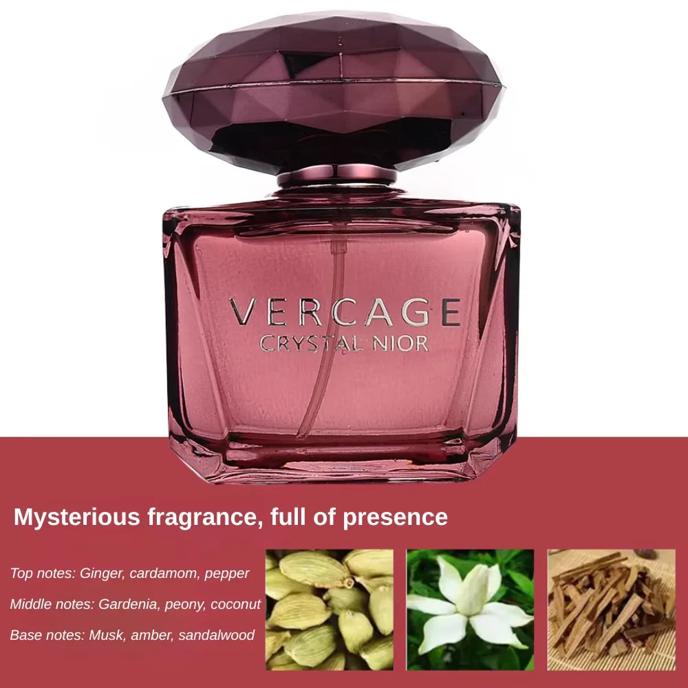 Osmanthus, Peony and Pomegranate Fragrance Perfume for Women - Crystal Diamond Series, Light and Elegant Scent parfum 50ml