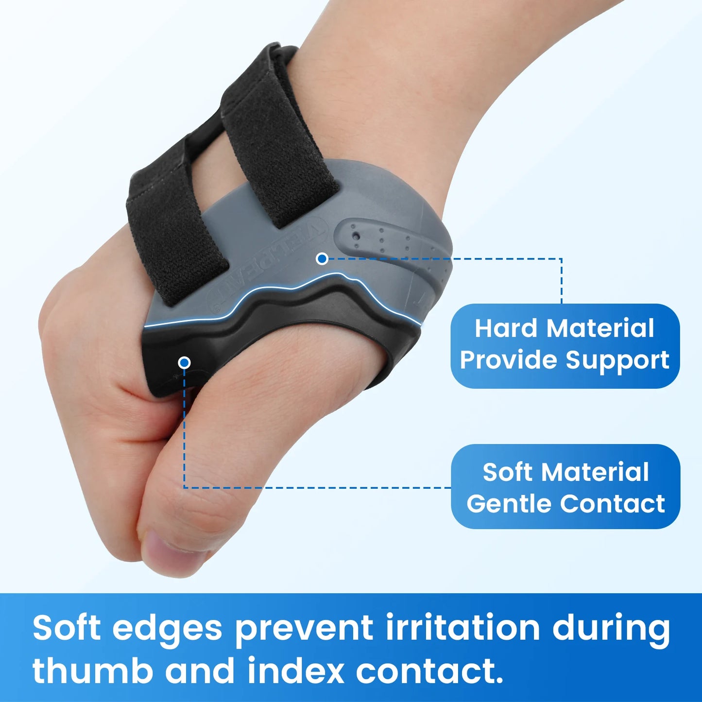 VELPEAU CMC Thumb Brace with Compression Sleeve, Thumb Joint Splint for Osteoarthritis Arthritis and Basal Thumb Support