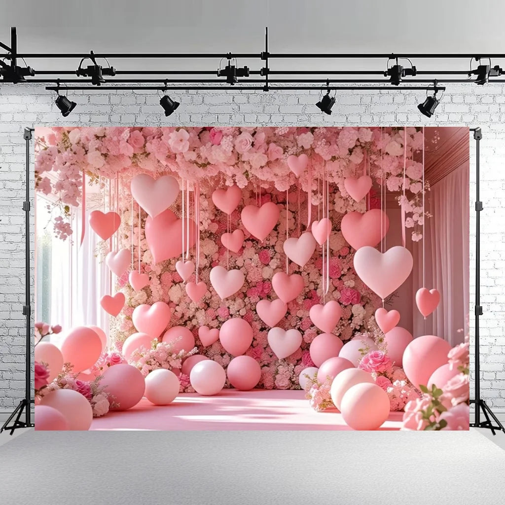 Rose Floral Background Summer Party Banner Flower Wall Wedding Birthday Decorations Bridal Marriage Backdrop Photography Studio