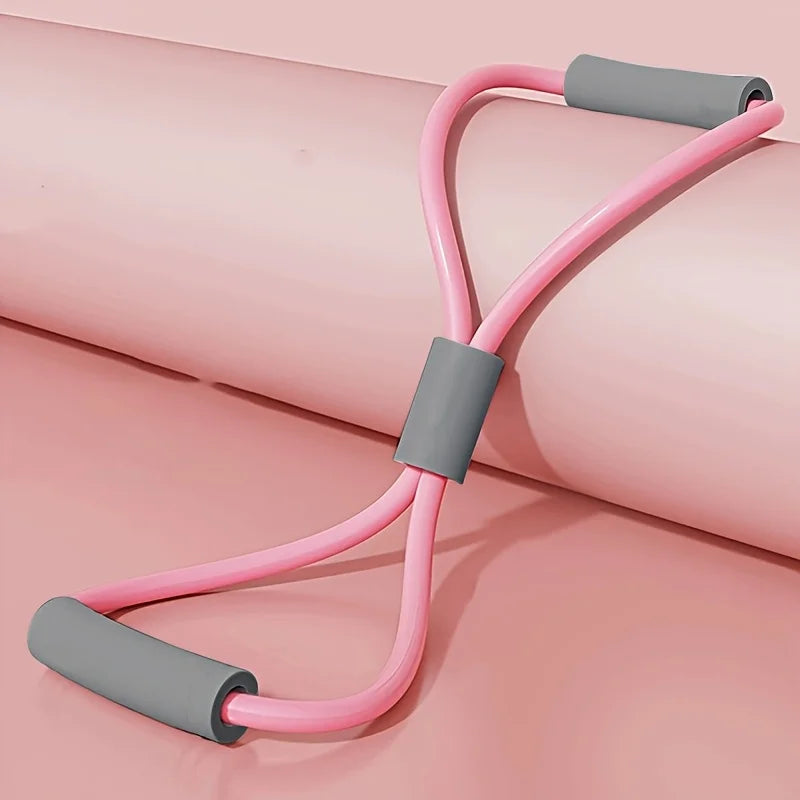 1Pcs Home Gym Elastic Band Portable Fitness Equipment 8 Shape Tension Rope Yoga Resistance Band Shoulder Opening Chest Expander