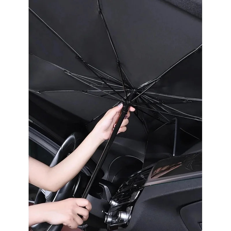 Car Sunshade Umbrella Windshield Folding Front Parasol Umbrella Type Sun Shade for Car Window Summer Sun Protection Accessories