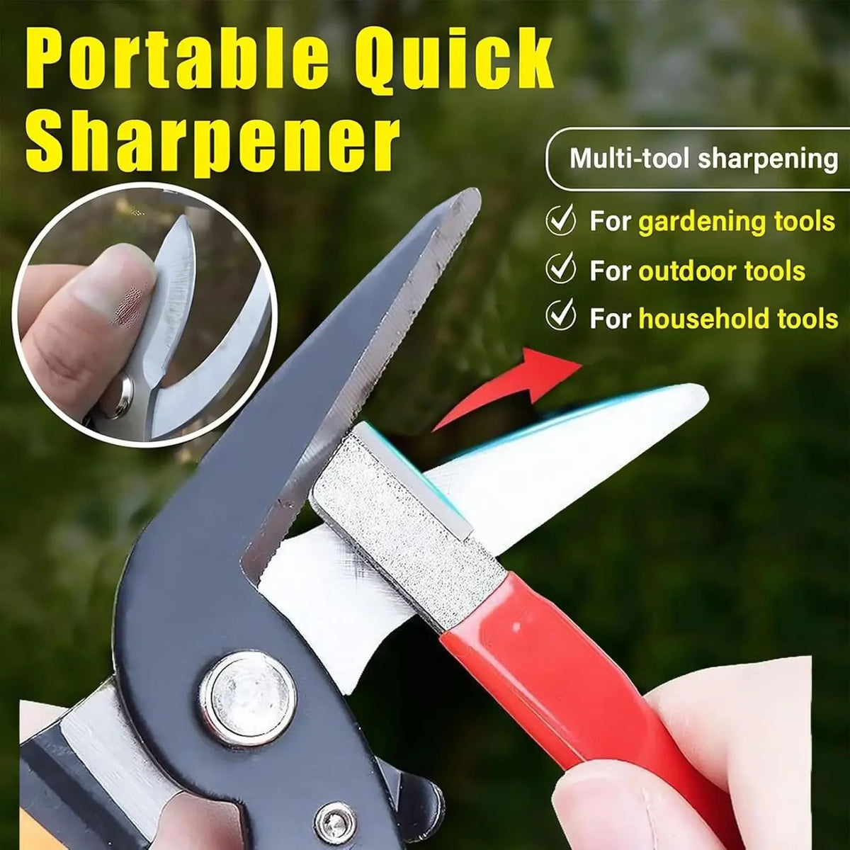 10/1PCS Portable Quick Sharpener Handheld Knife Grinding Stone Steel Sharpener for Axe Scissors Pocket Kitchen Garden Tools