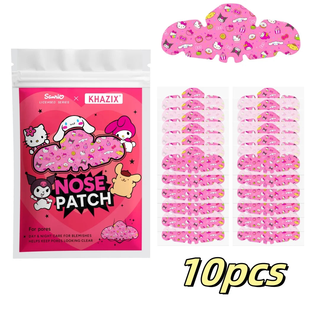 1/10pcs Hello Kitty Nose Pore Strips 10PCS Cute Cartoon Design Nose Stickers Kawaii Beauty Care Gift for Women
